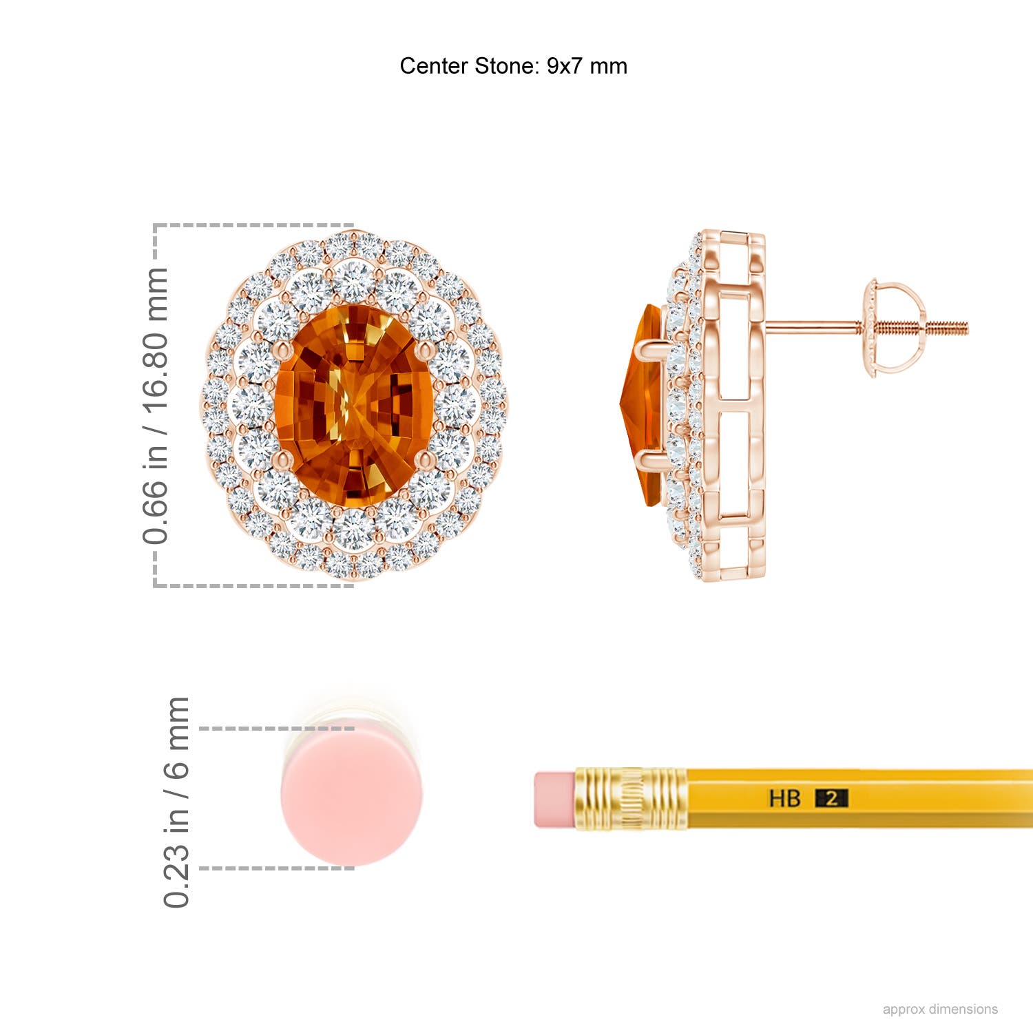 AAAA - Citrine / 6.04 CT / 14 KT Rose Gold