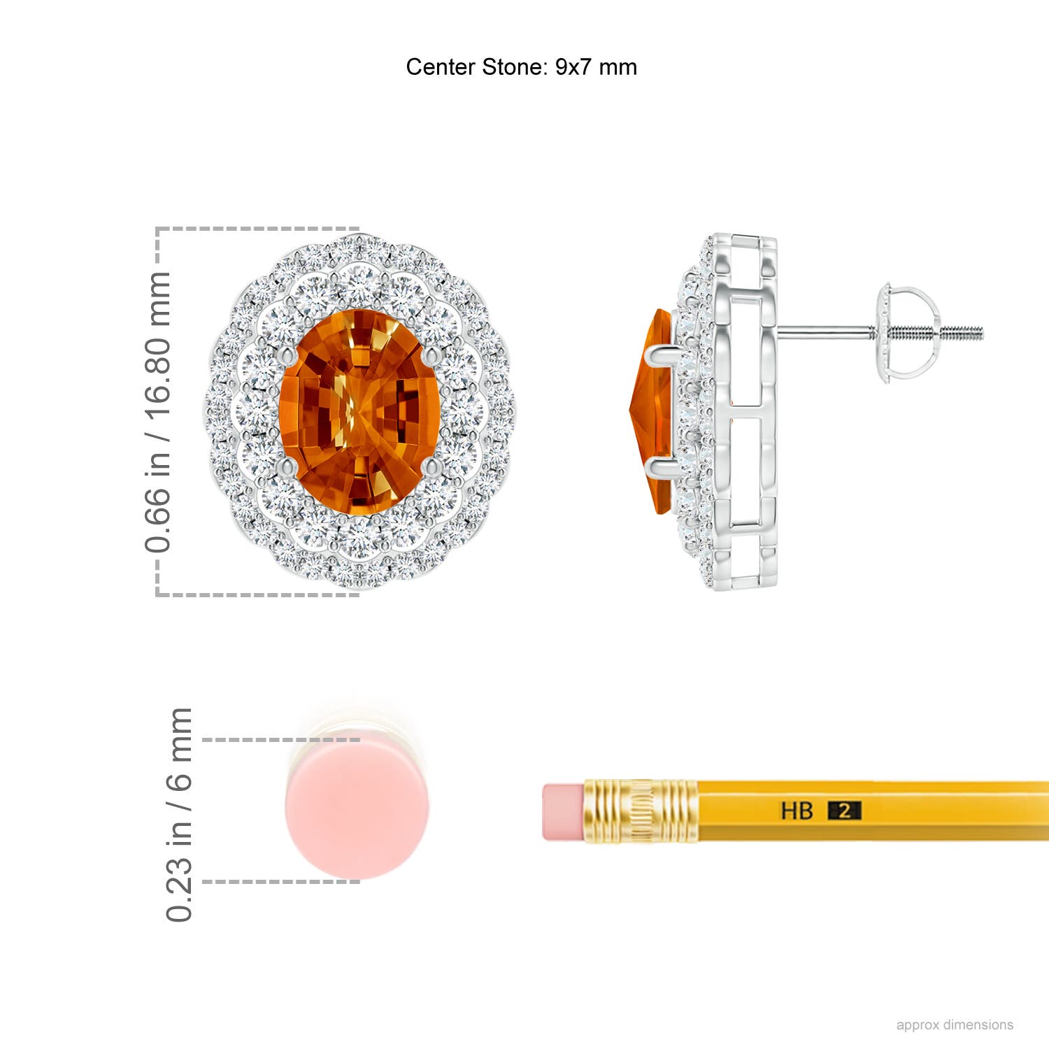 AAAA - Citrine / 6.04 CT / 14 KT White Gold