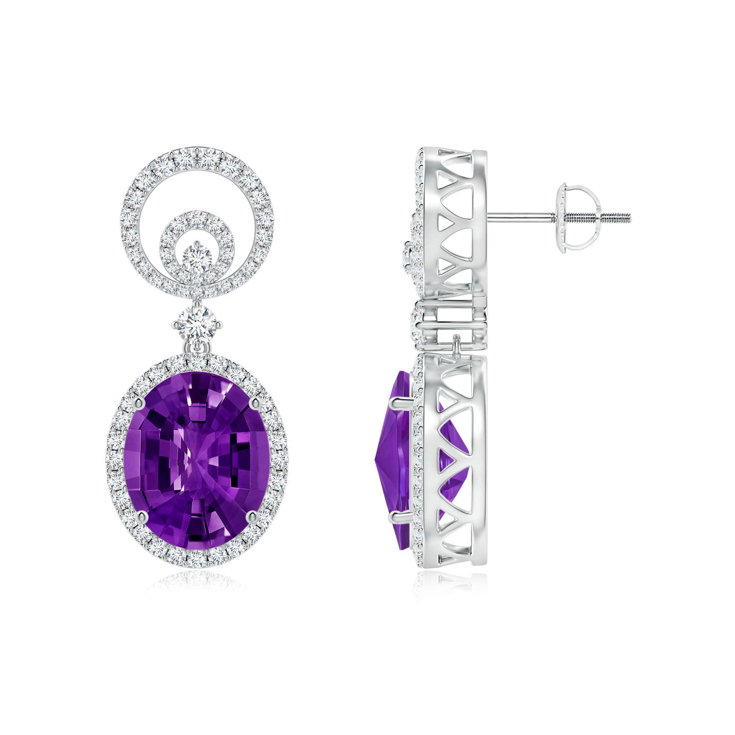 AAAA - Amethyst / 9.72 CT / 14 KT White Gold