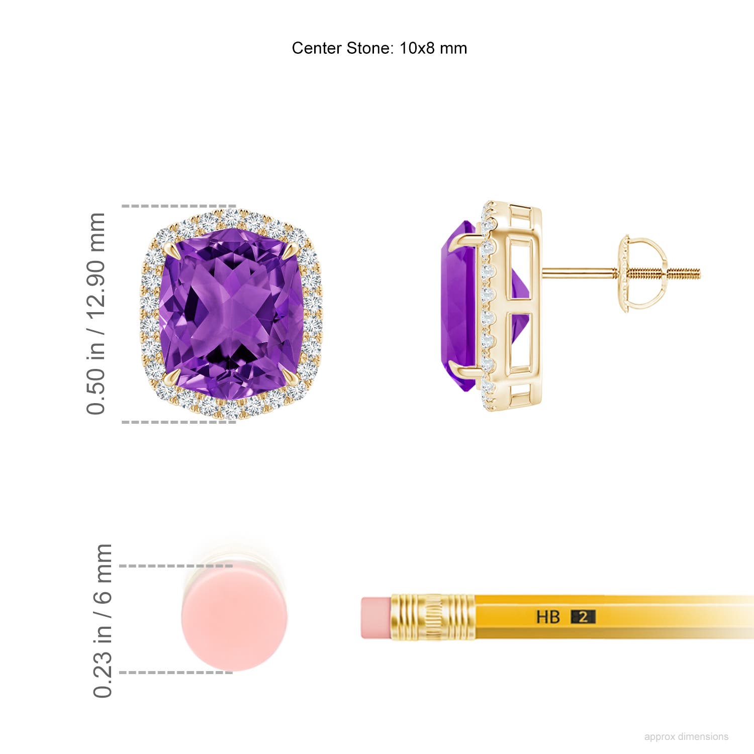 AAAA - Amethyst / 6.02 CT / 14 KT Yellow Gold