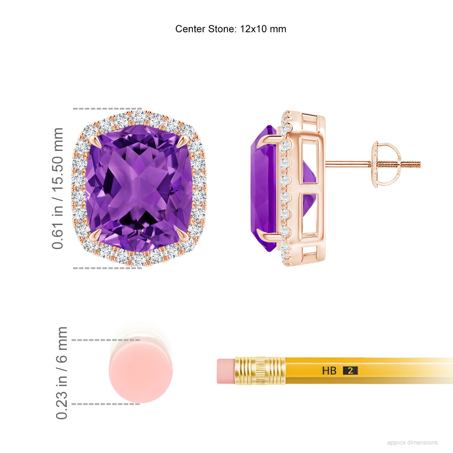 AAAA - Amethyst / 10.68 CT / 14 KT Rose Gold