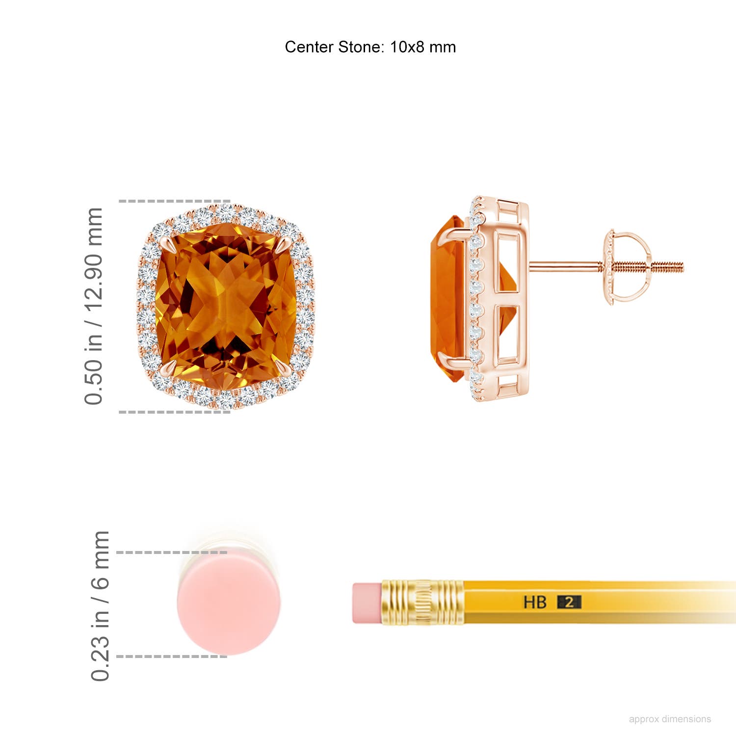 AAAA - Citrine / 6.02 CT / 14 KT Rose Gold