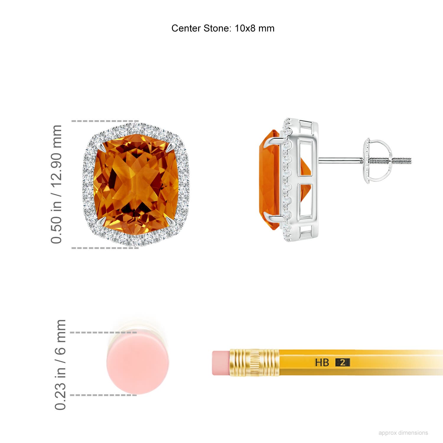 AAAA - Citrine / 6.02 CT / 14 KT White Gold