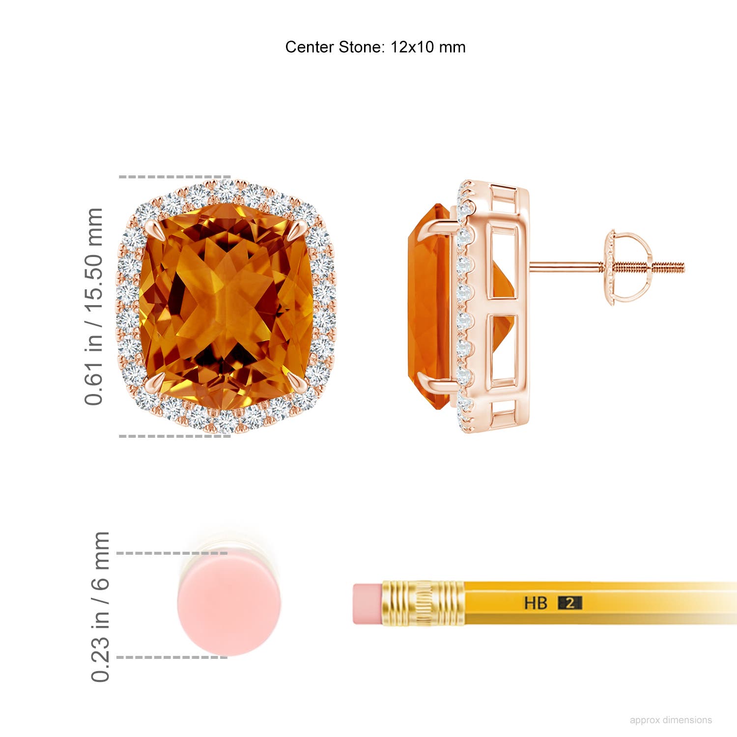 AAAA - Citrine / 10.68 CT / 14 KT Rose Gold