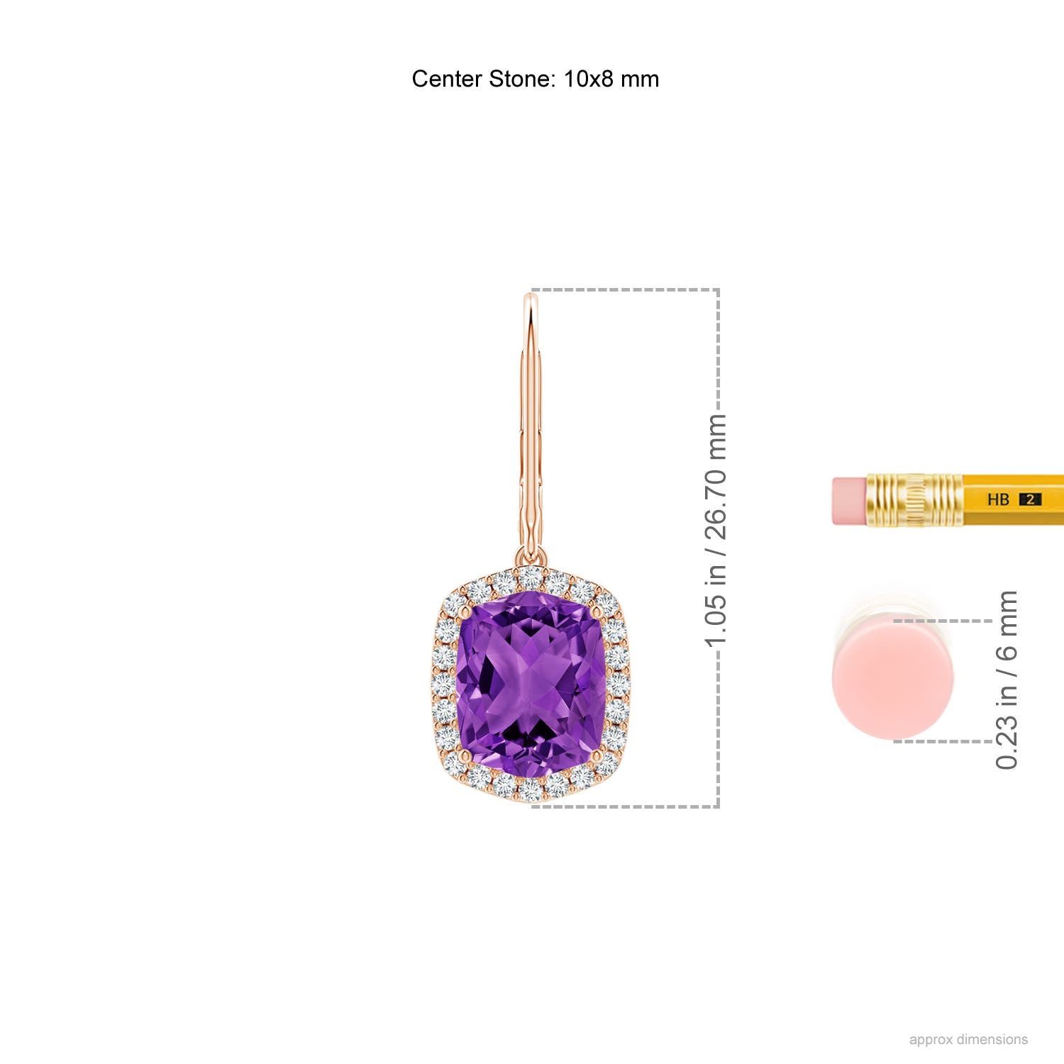 AAAA - Amethyst / 6.08 CT / 14 KT Rose Gold