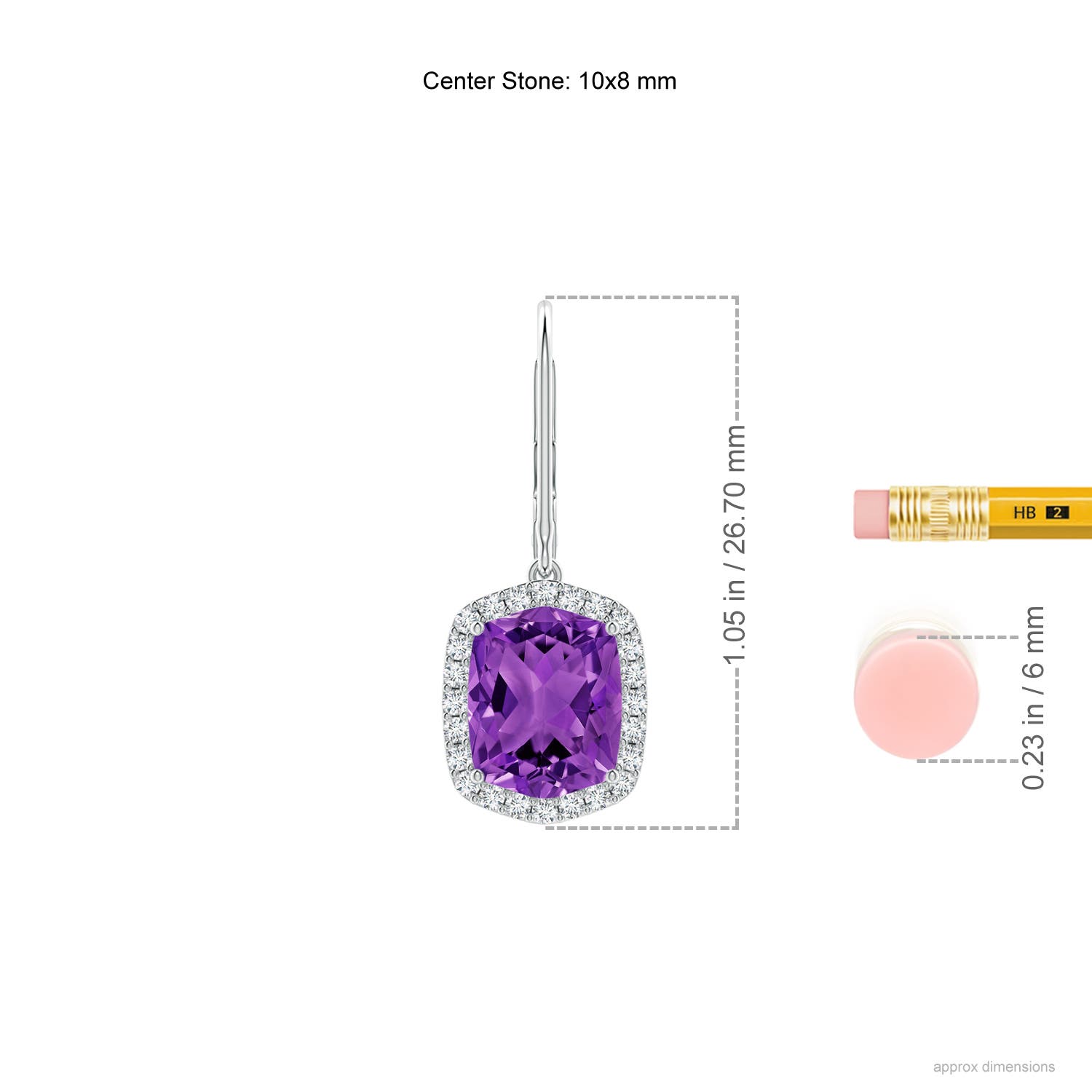 AAAA - Amethyst / 6.08 CT / 14 KT White Gold