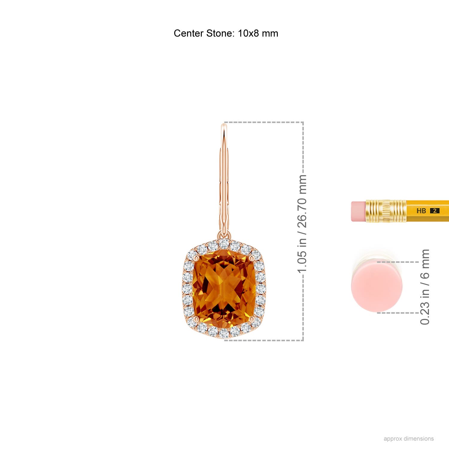 AAAA - Citrine / 6.08 CT / 14 KT Rose Gold