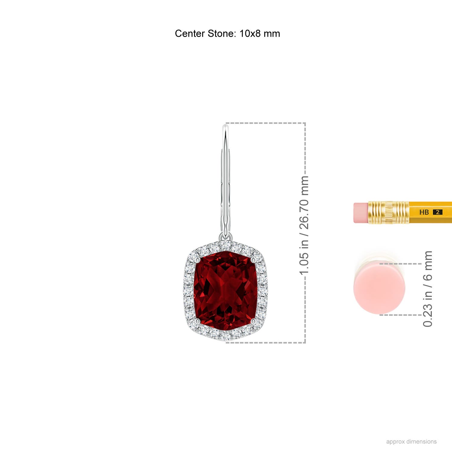 AAAA - Garnet / 6.08 CT / 14 KT White Gold