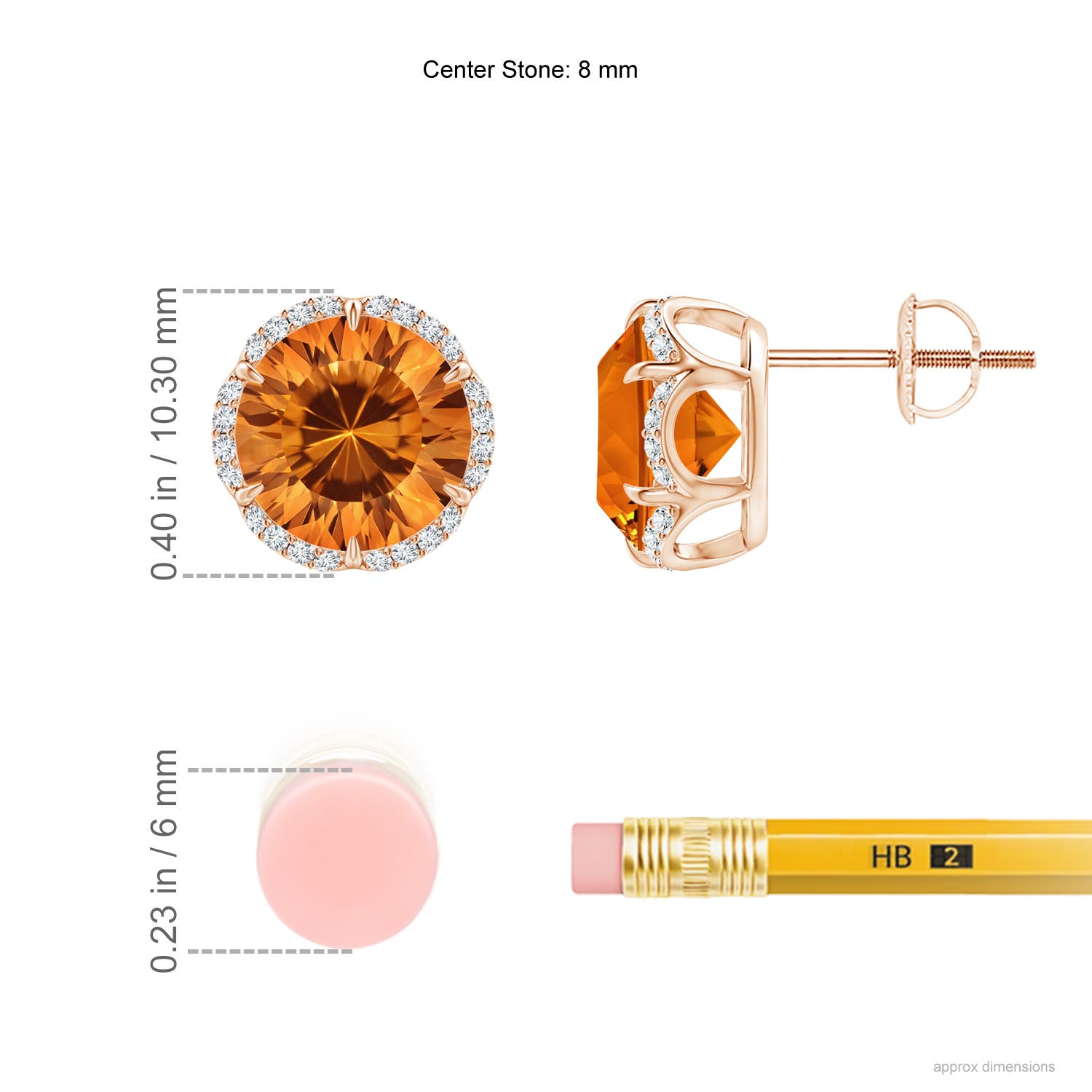 AAAA - Citrine / 3.74 CT / 14 KT Rose Gold