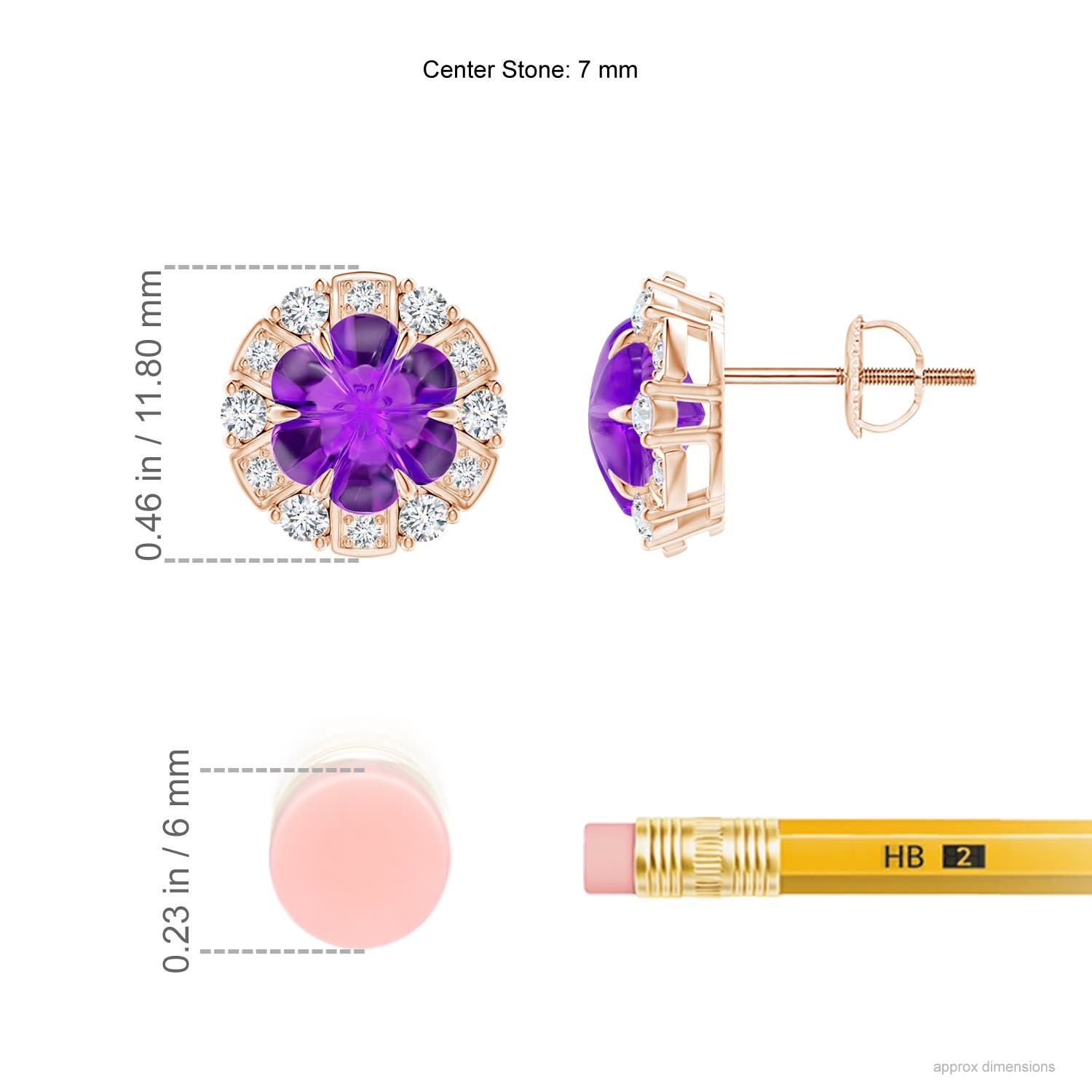 AAAA - Amethyst / 3.14 CT / 14 KT Rose Gold