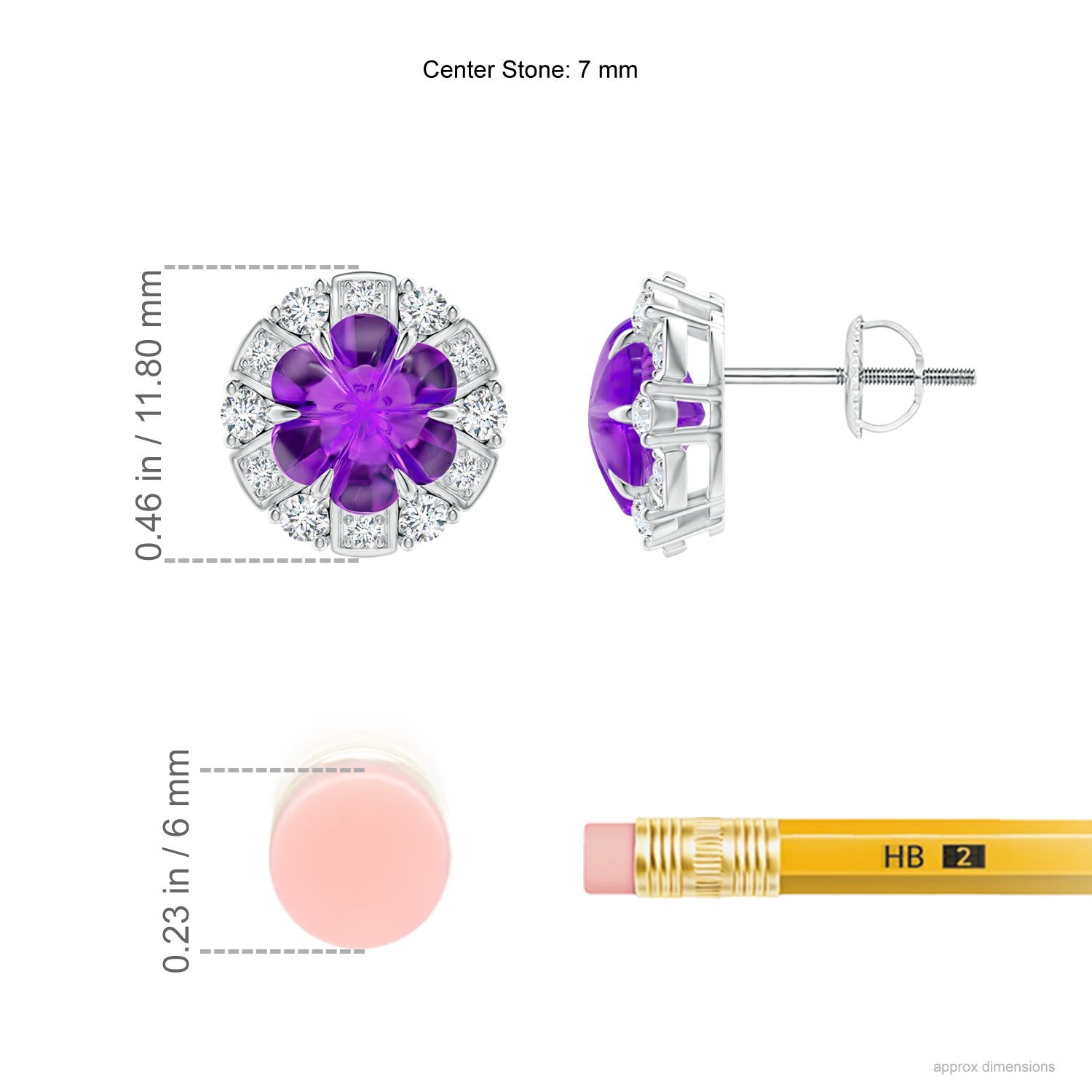 AAAA - Amethyst / 3.14 CT / 14 KT White Gold