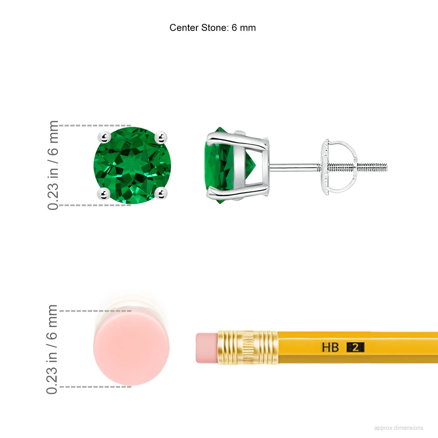 Premium - Lab-Grown Emerald / 1.5 CT / 18 KT White Gold