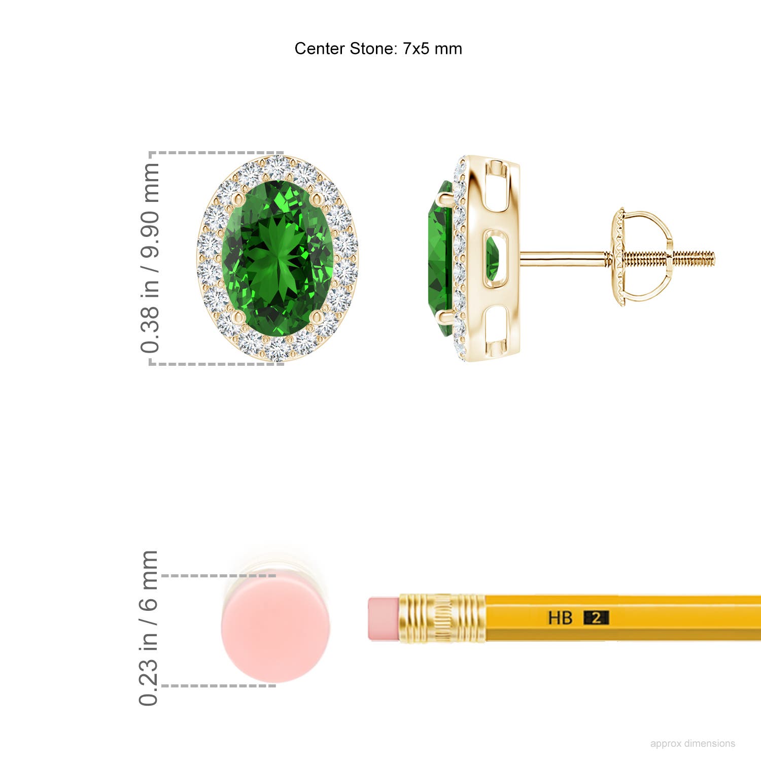 Premium - Lab-Grown Emerald / 1.61 CT / 14 KT Yellow Gold