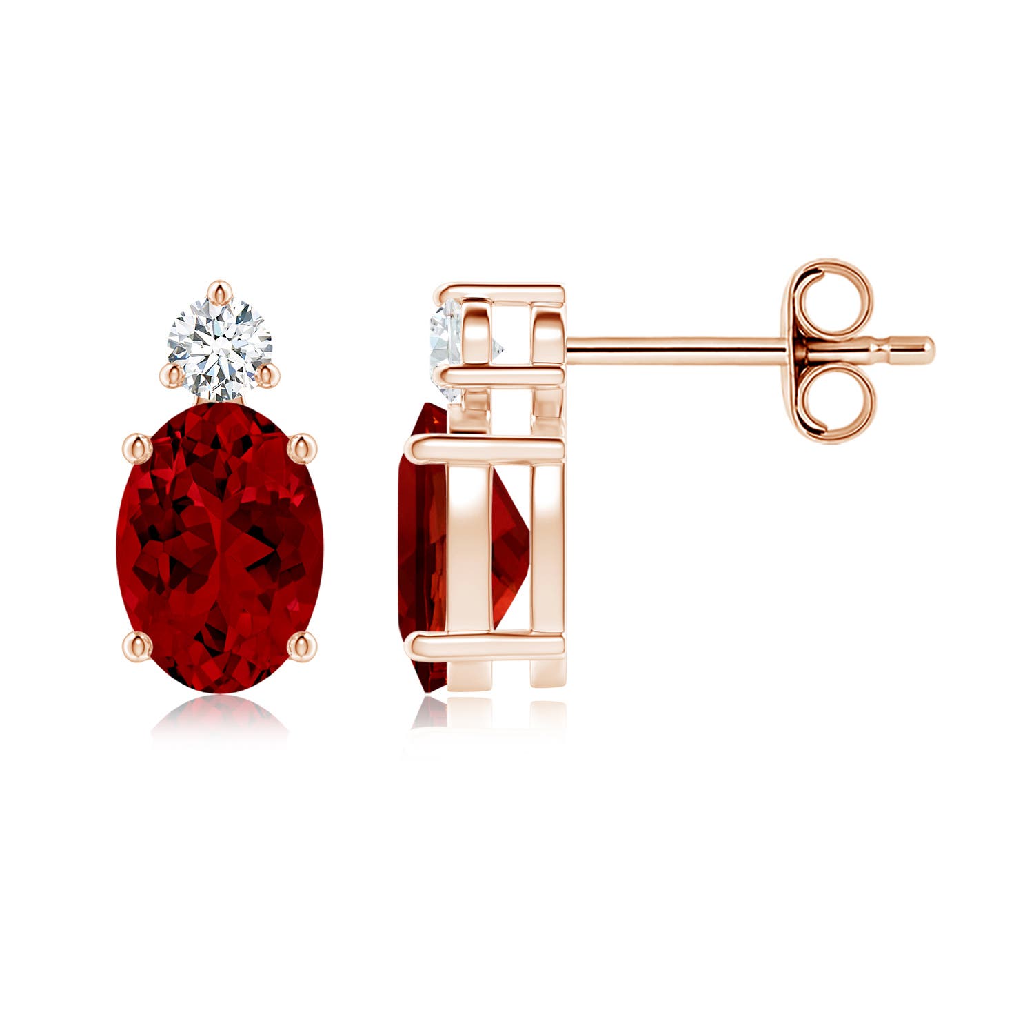 Premium - Lab-Grown Ruby / 2.14 CT / 14 KT Rose Gold