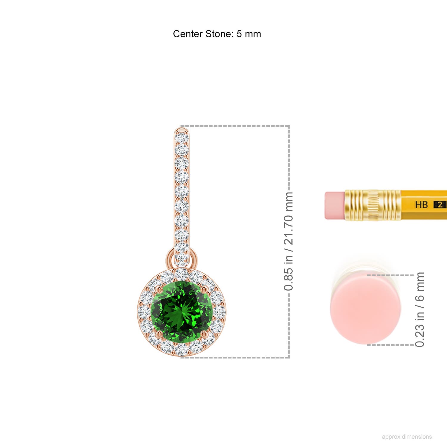 Premium - Lab-Grown Emerald / 1.22 CT / 14 KT Rose Gold