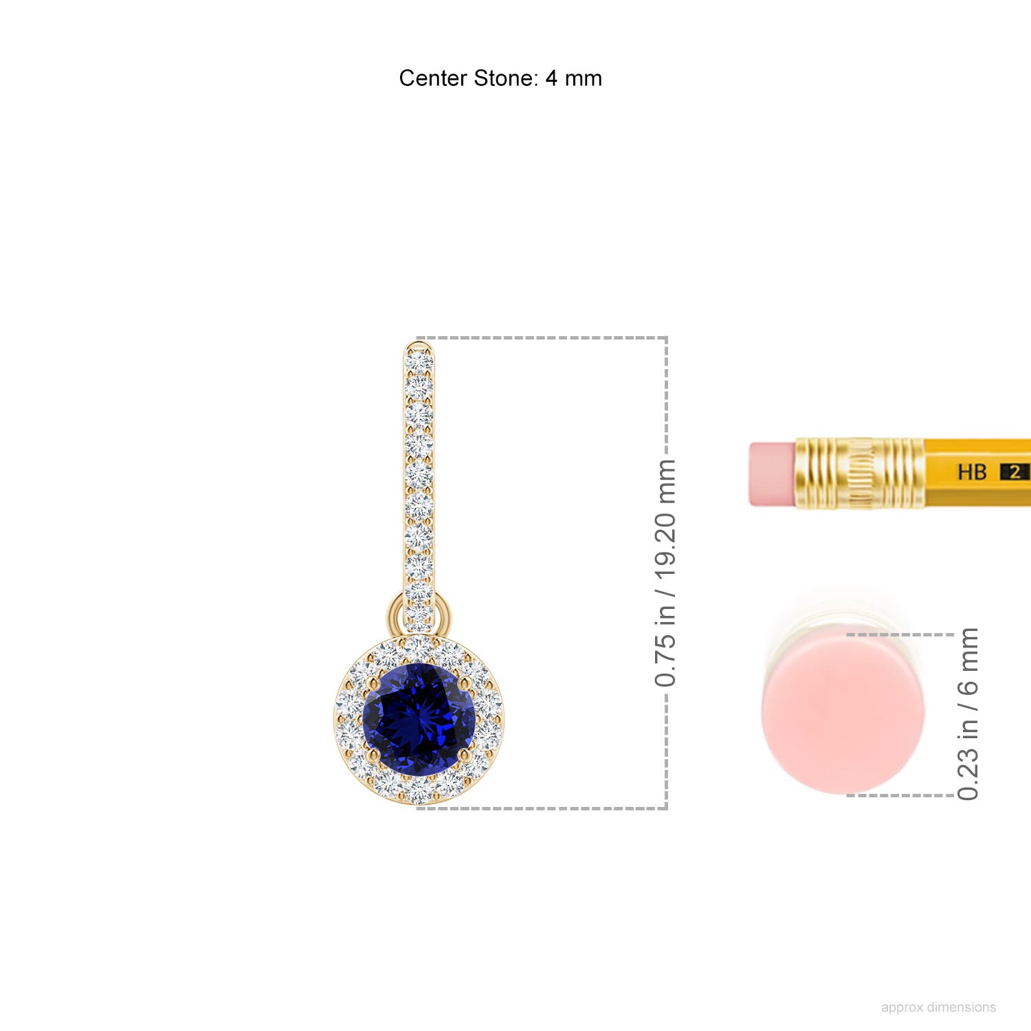 Premium - Lab-Grown Blue Sapphire / 0.91 CT / 14 KT Yellow Gold