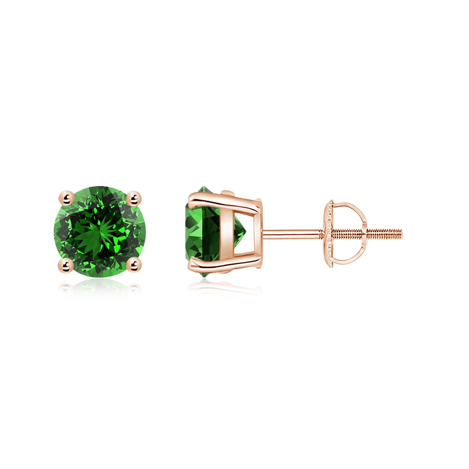 Premium - Lab-Grown Emerald / 1.5 CT / 18 KT Rose Gold