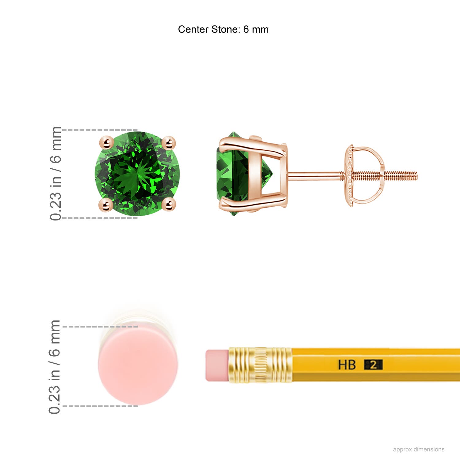 Premium - Lab-Grown Emerald / 1.5 CT / 18 KT Rose Gold