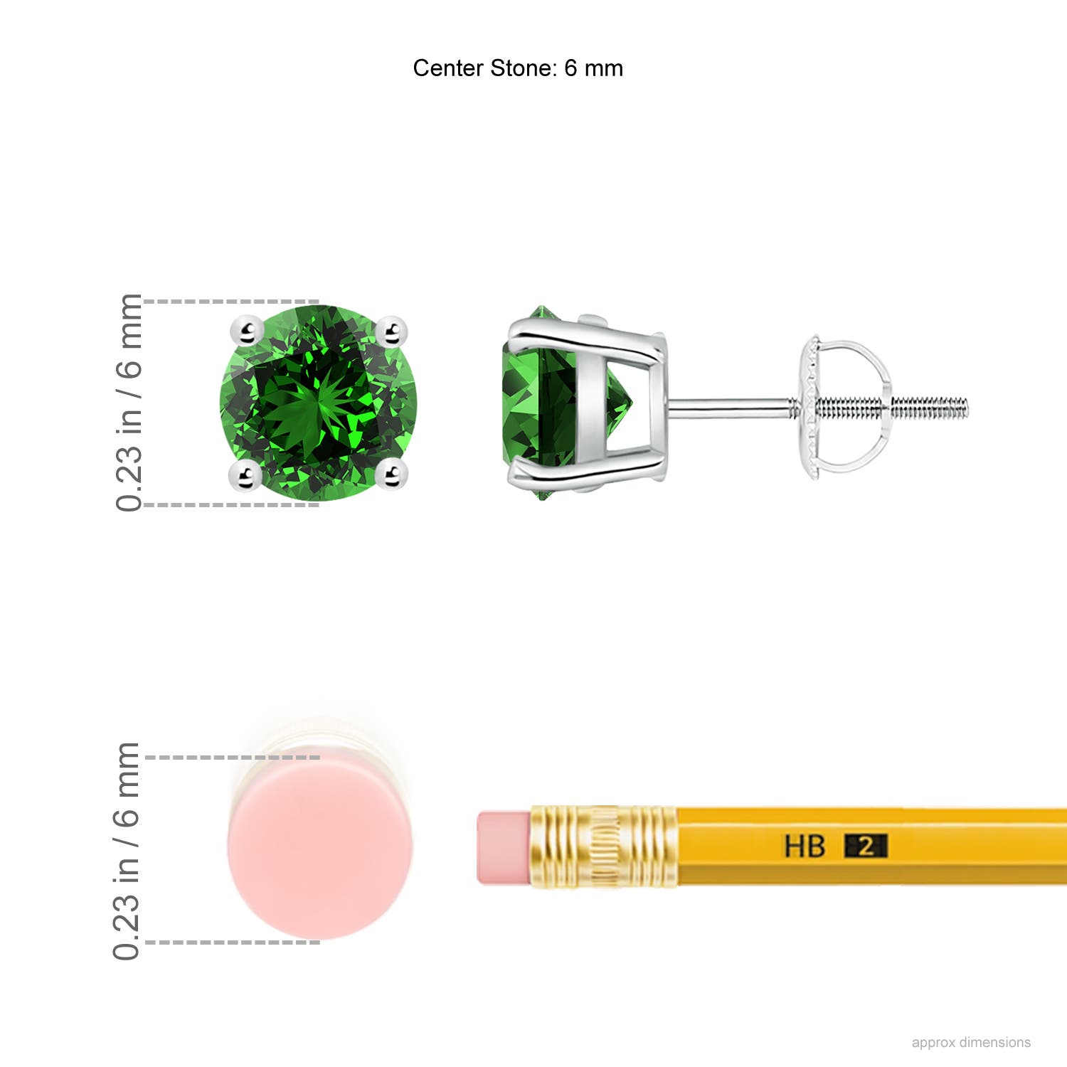 Premium - Lab-Grown Emerald / 1.5 CT / 18 KT White Gold