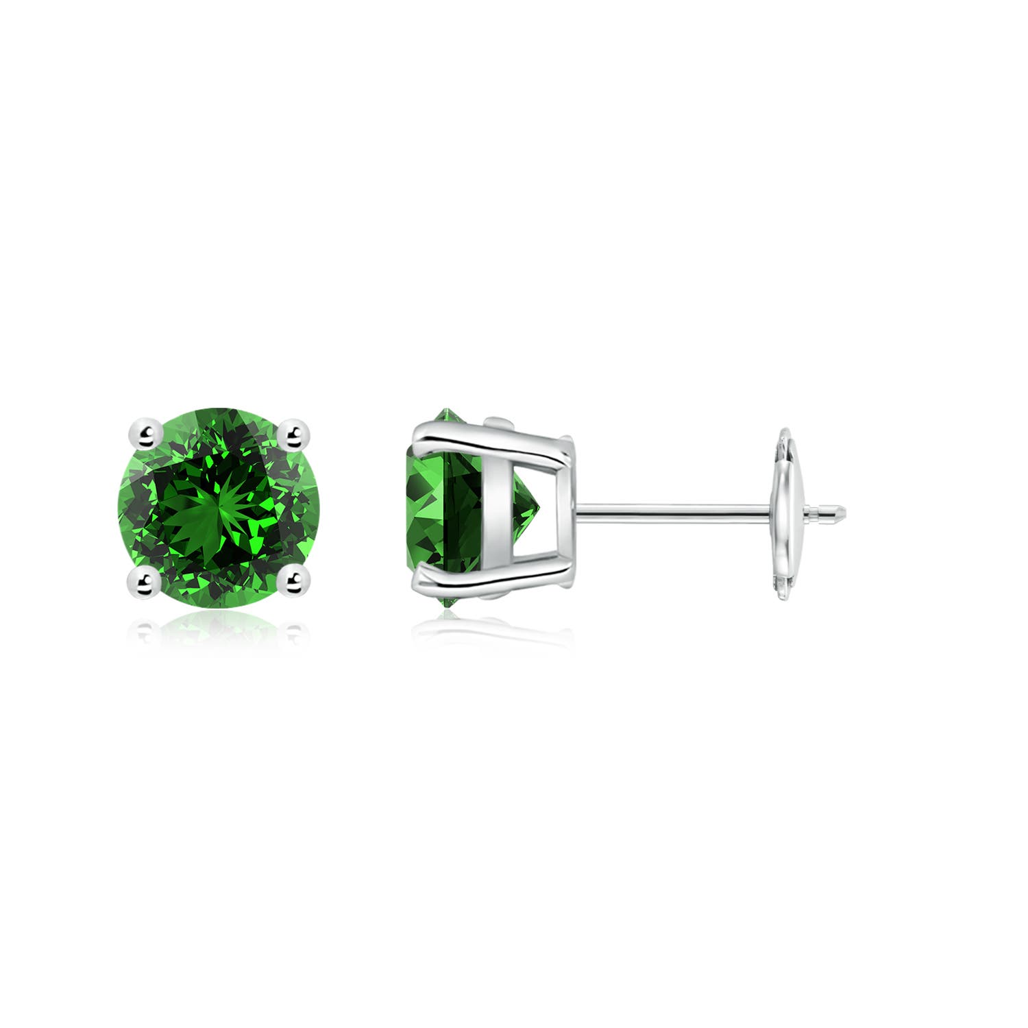 Premium - Lab-Grown Emerald / 1.5 CT / 14 KT White Gold