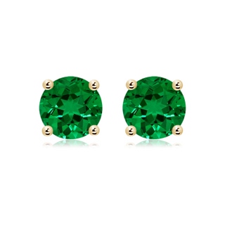 Round Lab-Grown Lab Grown Emerald