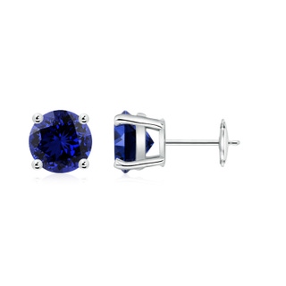 Round Lab-Grown Lab Grown Blue Sapphire