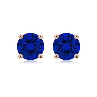 Round Lab-Grown Lab Grown Blue Sapphire