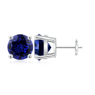 Round Lab-Grown Lab Grown Blue Sapphire