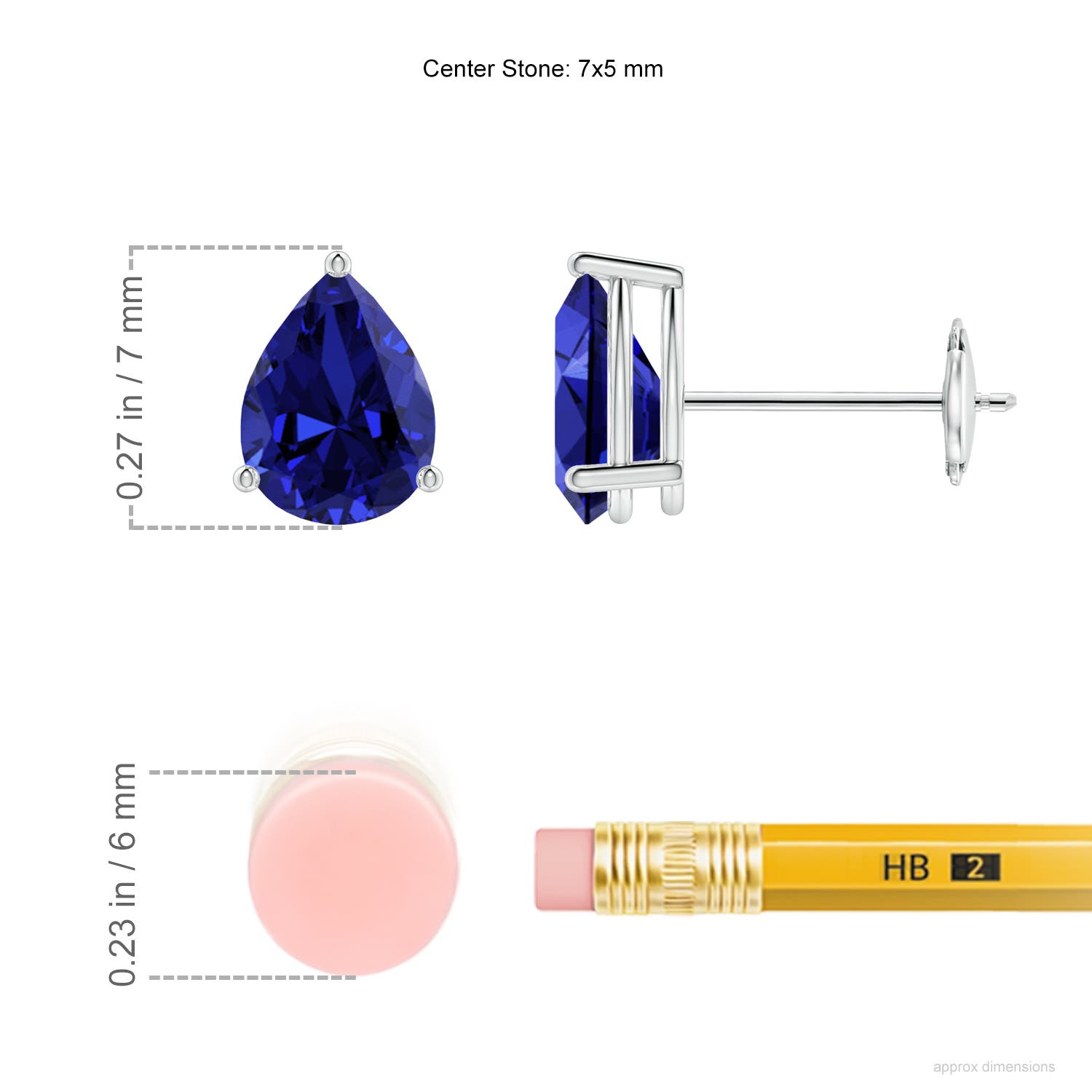 Premium - Lab-Grown Blue Sapphire / 1.5 CT / 14 KT White Gold