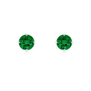 Round Lab-Grown Lab Grown Emerald