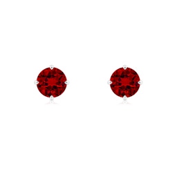 Earrings Platinum Lab Grown Ruby Earrings