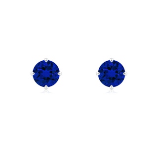 Round Lab-Grown Lab Grown Blue Sapphire