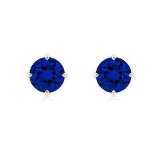Round Lab-Grown Lab Grown Blue Sapphire