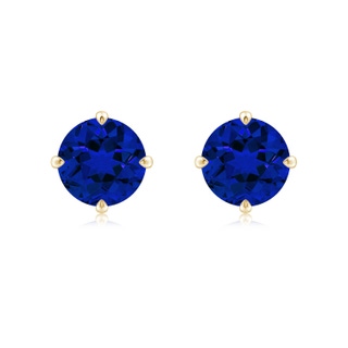 Round Lab-Grown Lab Grown Blue Sapphire