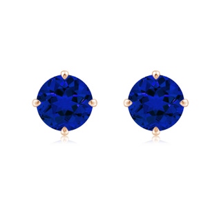 Round Lab-Grown Lab Grown Blue Sapphire