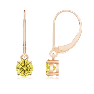 Round Fancy Intense, VS Lab Grown Yellow Diamond