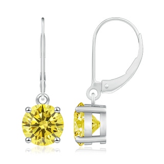 Round Fancy Intense, VS Lab Grown Yellow Diamond