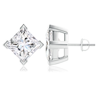 10.5mm FGVS Lab-Grown Princess-Cut Diamond Stud Earrings in P950 Platinum