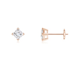 Princess Lab Grown Diamond Solitaire Stud Earrings