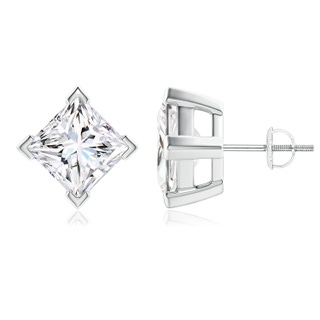 7.9mm FGVS Lab-Grown Princess-Cut Diamond Stud Earrings in P950 Platinum