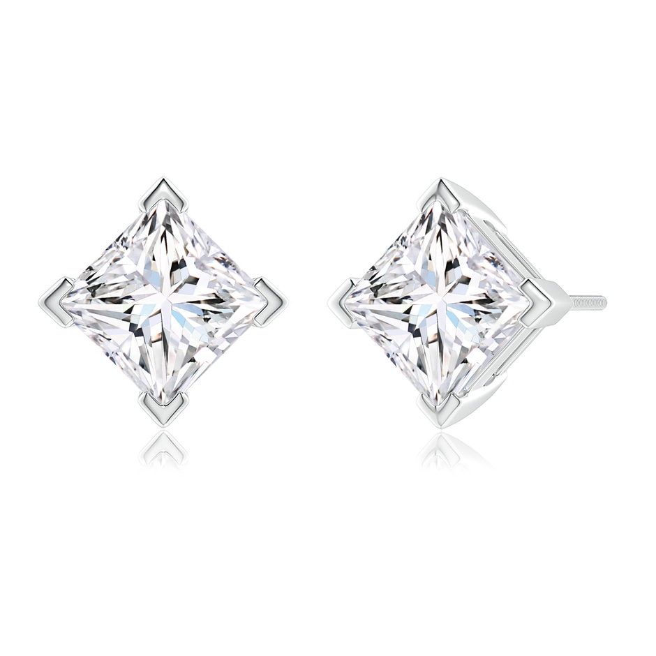 7.9mm FGVS V-Prong Set Princess-Cut Lab-Grown Diamond Stud Earrings in P950 Platinum side 199