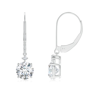 5.9mm FGVS Lab-Grown Solitaire Diamond Dangle Earrings in P950 Platinum