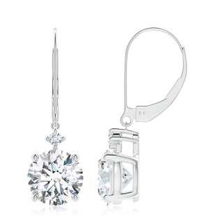 8.1mm FGVS Lab-Grown Solitaire Diamond Dangle Earrings in P950 Platinum