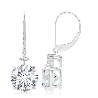 8.9mm FGVS Lab-Grown Solitaire Diamond Dangle Earrings in P950 Platinum