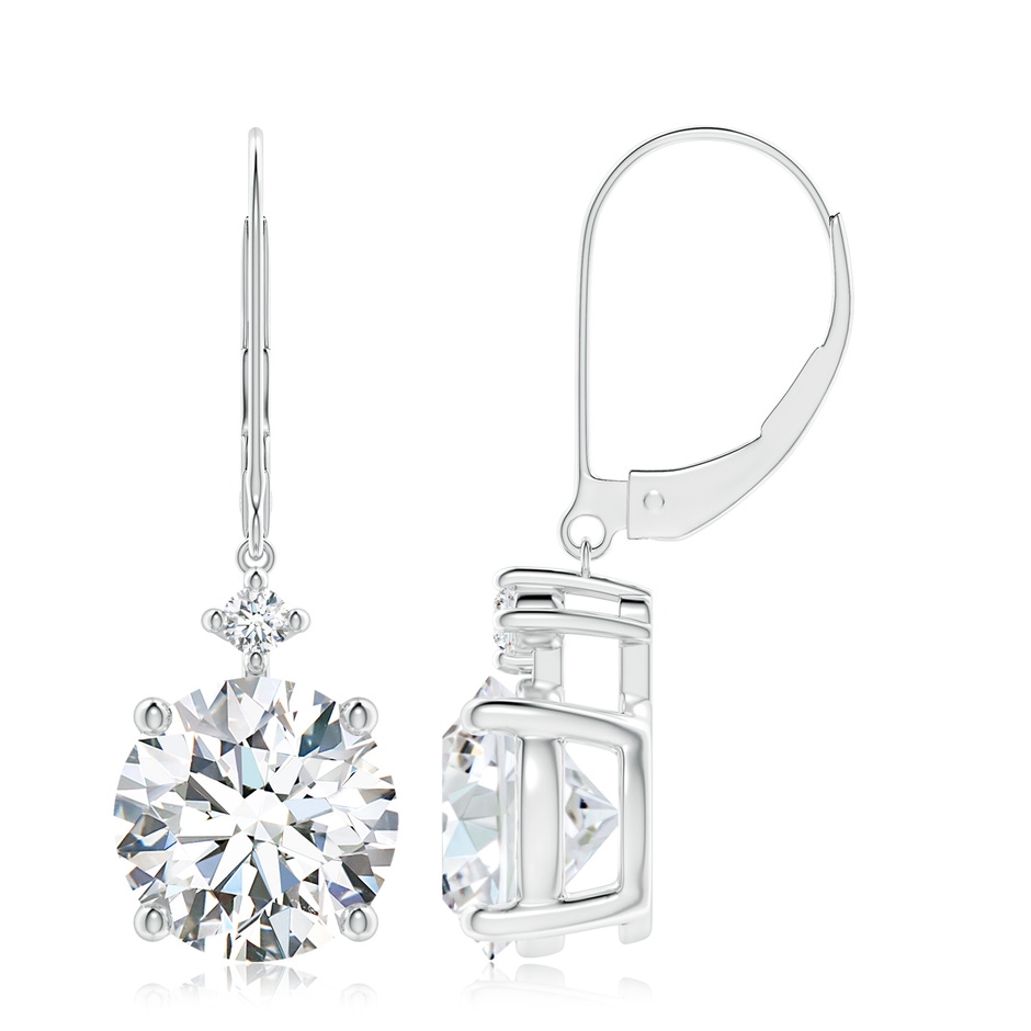 8.9mm FGVS Lab-Grown Solitaire Diamond Dangle Earrings in P950 Platinum 