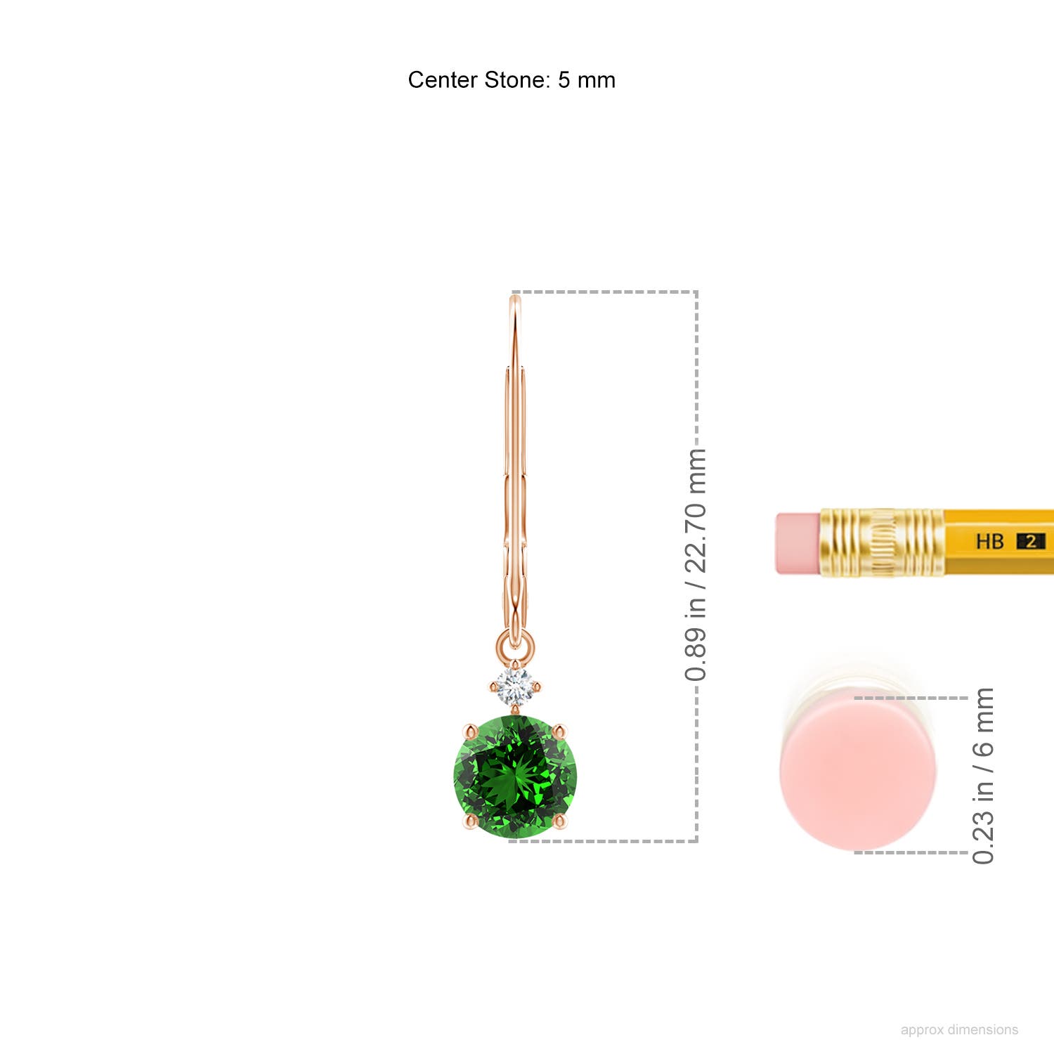 Premium - Lab-Grown Emerald / 0.94 CT / 14 KT Rose Gold