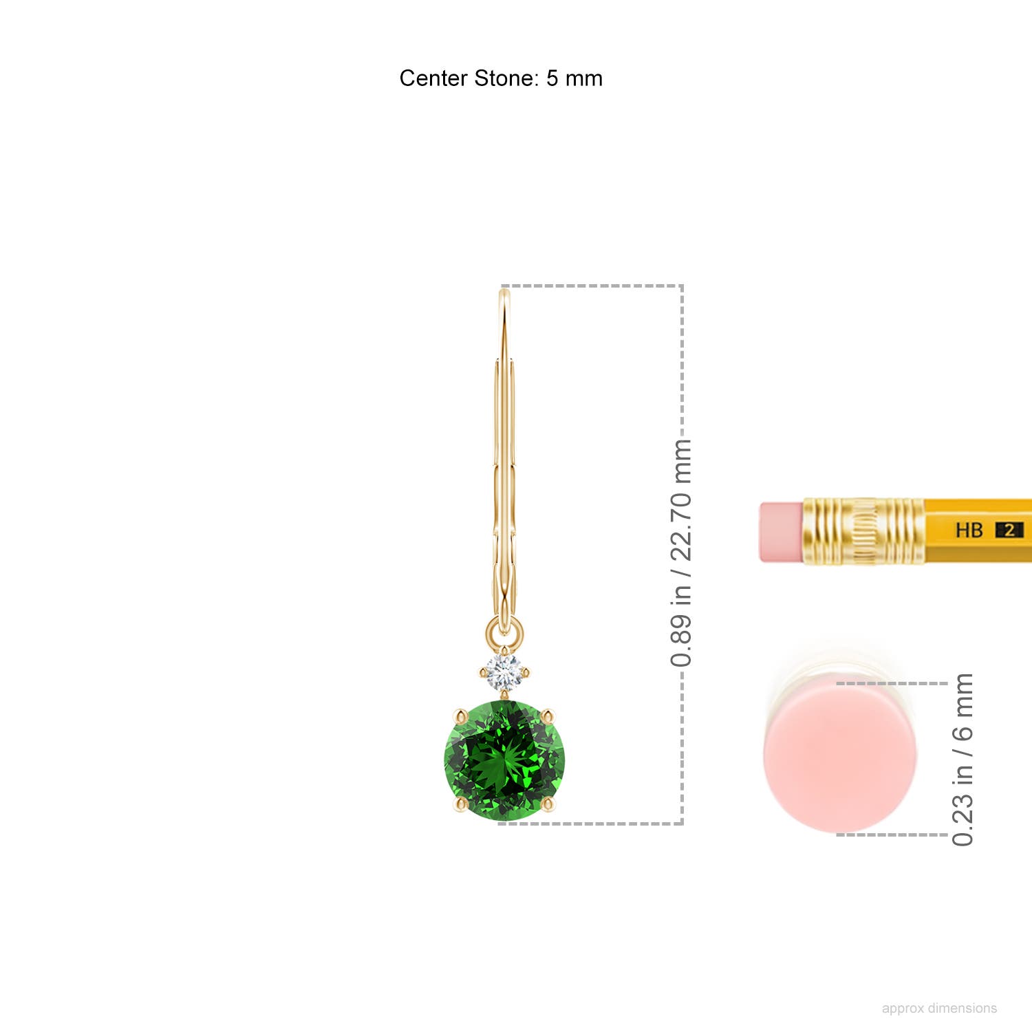 Premium - Lab-Grown Emerald / 0.94 CT / 14 KT Yellow Gold