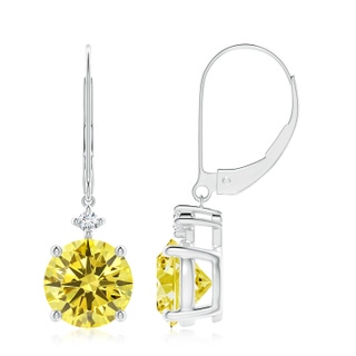 Round Fancy Intense, VS Lab Grown Yellow Diamond