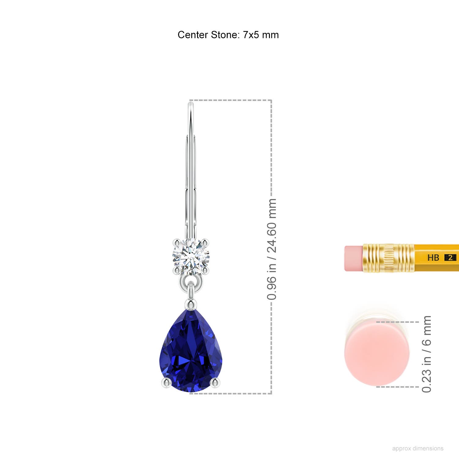 Premium - Lab-Grown Blue Sapphire / 1.71 CT / 14 KT White Gold