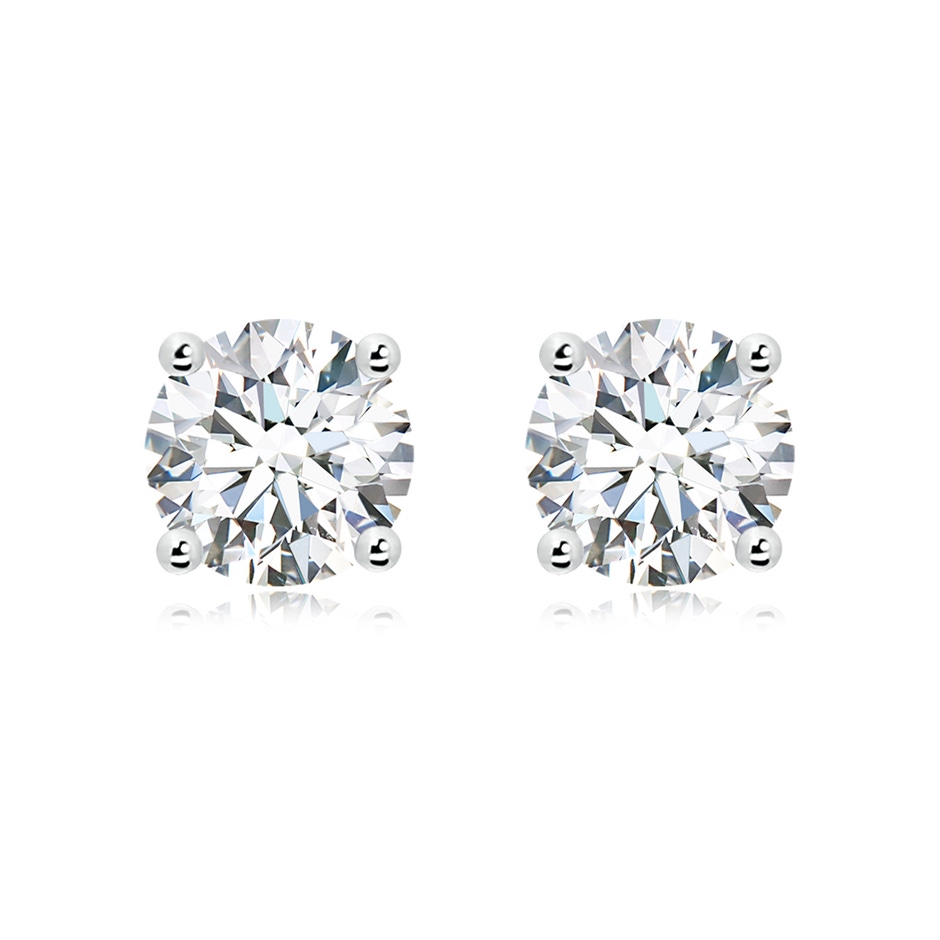 10.1mm FGVS Lab-Grown Basket-Set Solitaire Diamond Stud Earrings in P950 Platinum 